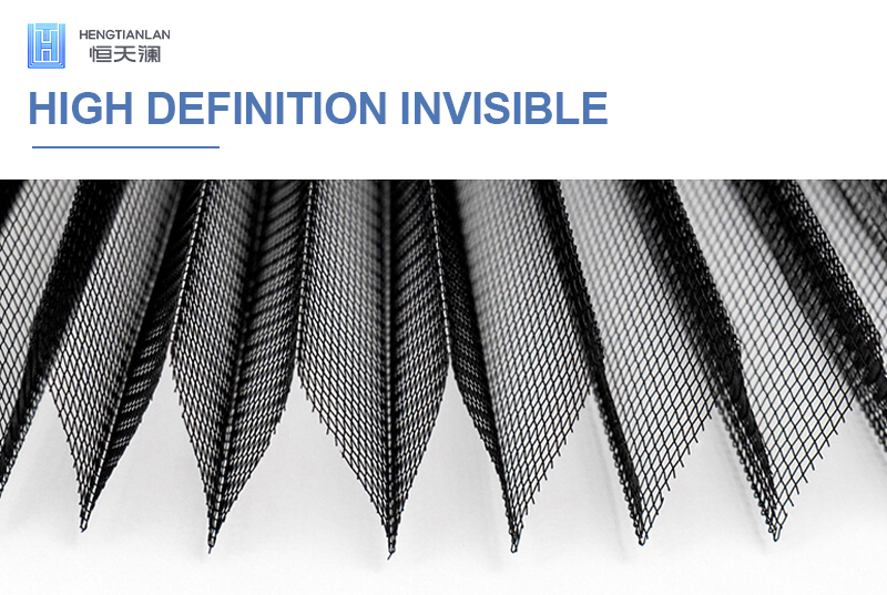 3.7m High PET High Transparent Invisible Plisse Mesh