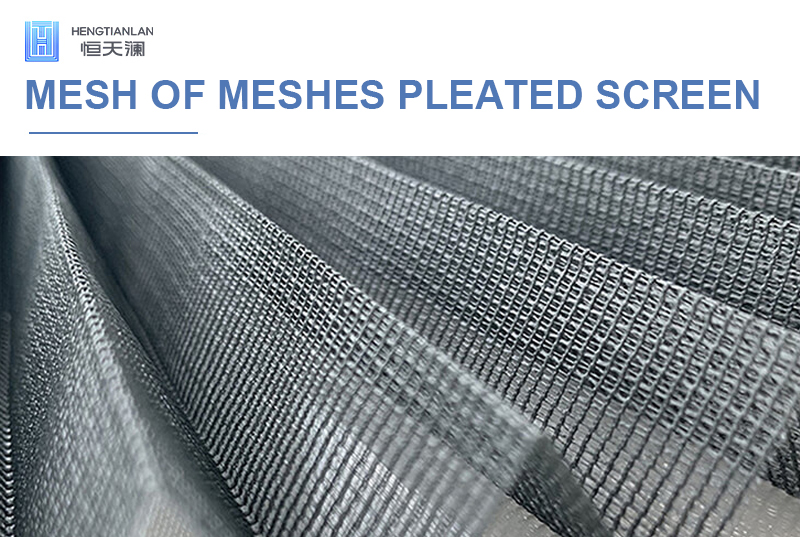 Mesh in Meshes Pleated Screen